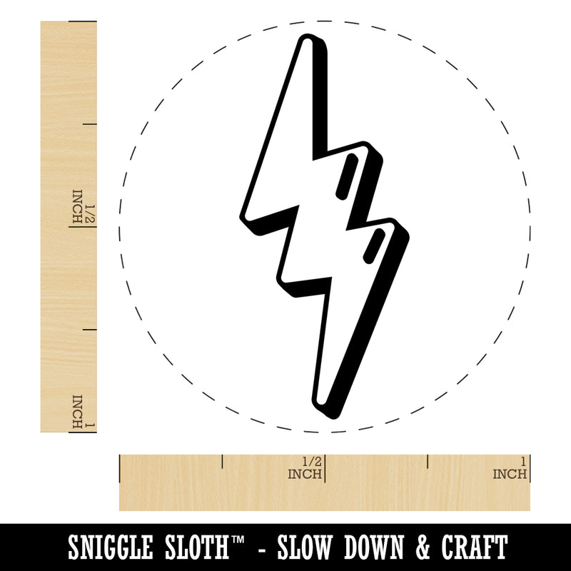 Quirky Lightning Bolt Self-Inking Rubber Stamp for Stamping Crafting Planners