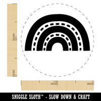 Quirky Rainbow Fun Doodle Self-Inking Rubber Stamp for Stamping Crafting Planners