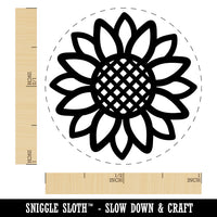 Summer Sunflower Self-Inking Rubber Stamp for Stamping Crafting Planners
