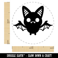 Sweet Kawaii Chibi Bat Flying Cat Halloween Self-Inking Rubber Stamp for Stamping Crafting Planners