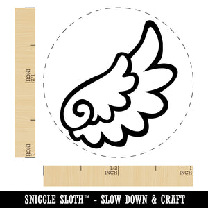 Adorable Angelic Feathered Right Wing Self-Inking Rubber Stamp for Stamping Crafting Planners