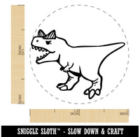 Aggressive Carnotaurus Horned Cretaceous Dinosaur Self-Inking Rubber Stamp for Stamping Crafting Planners