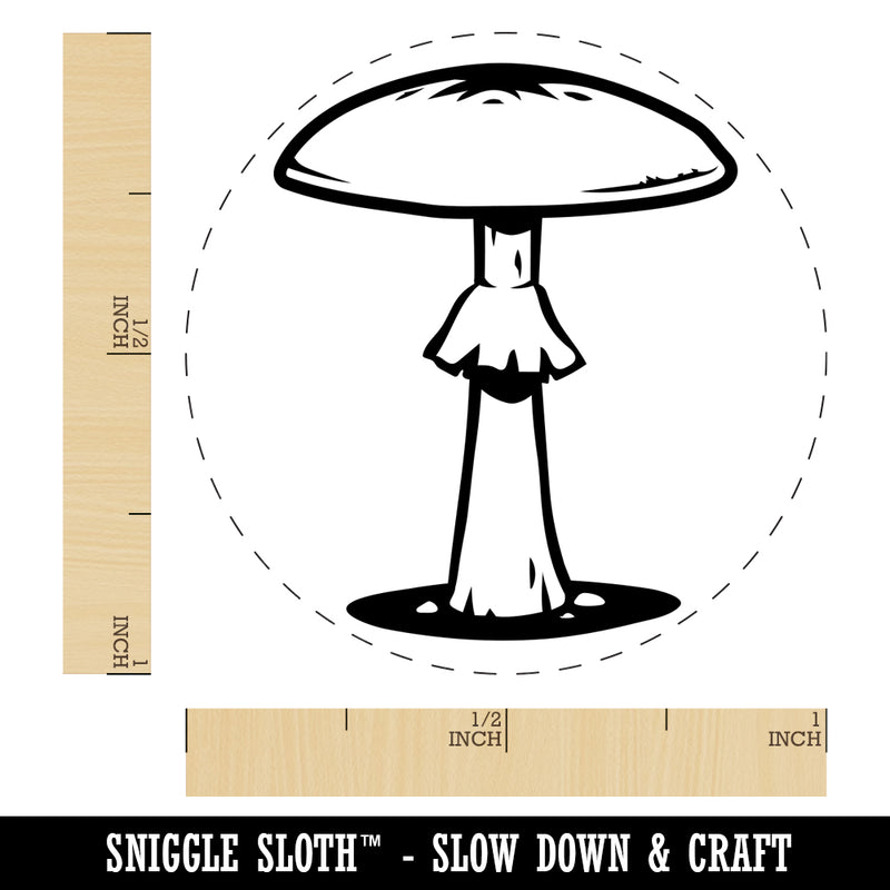 Amanita Phalloides Deathcap Toxic Mushroom Whimsical Fungus Fungi Self-Inking Rubber Stamp for Stamping Crafting Planners