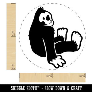 Bigfoot Sasquatch Sitting Cryptozoology Self-Inking Rubber Stamp for Stamping Crafting Planners