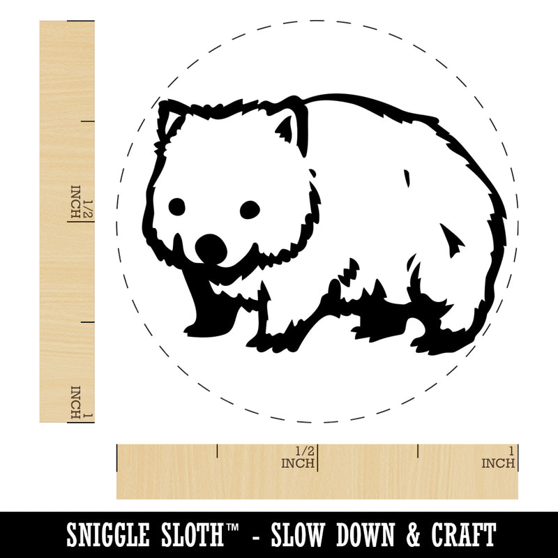 Cute Wombat Australian Marsupial Self-Inking Rubber Stamp for Stamping Crafting Planners