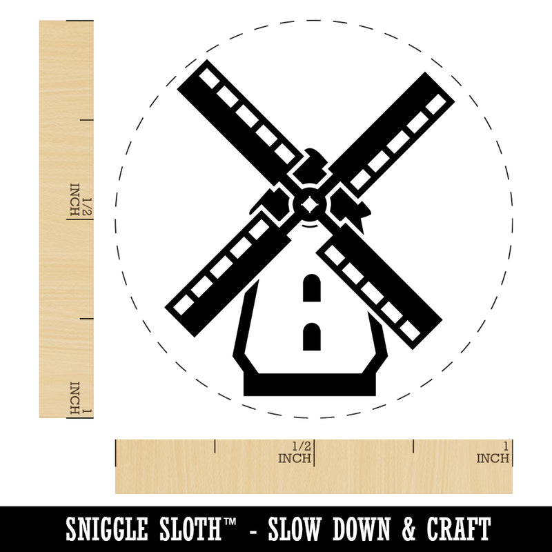 Dutch Windmill Self-Inking Rubber Stamp for Stamping Crafting Planners