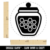 Honey Jar with Honeycomb Self-Inking Rubber Stamp for Stamping Crafting Planners