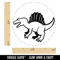 Hungry Spinosaurus Dinosaur with Sail Spines Self-Inking Rubber Stamp for Stamping Crafting Planners