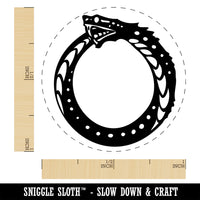 Ouroboros Serpent Snake Eating Tail Ring Circle Self-Inking Rubber Stamp for Stamping Crafting Planners