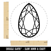 Pear Drop Gem Diamond Cut Jewelry Self-Inking Rubber Stamp for Stamping Crafting Planners