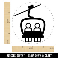 Snowboard Ski Lift Resort Chairlift Self-Inking Rubber Stamp for Stamping Crafting Planners