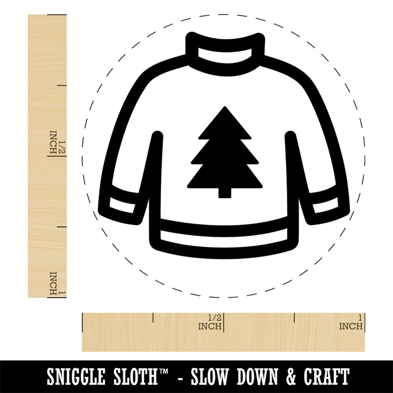 Christmas Ugly Sweater Self-Inking Rubber Stamp Ink Stamper for Stamping Crafting Planners