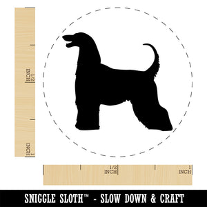 Afghan Hound Dog Solid Self-Inking Rubber Stamp Ink Stamper for Stamping Crafting Planners