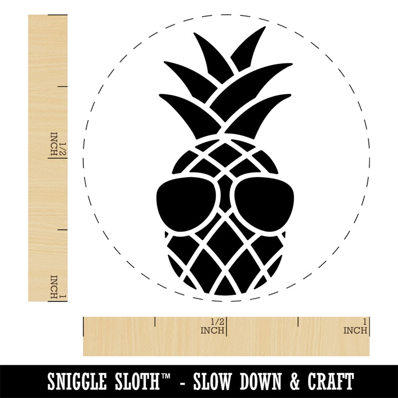 Pineapple Wearing Sunglasses Self-Inking Rubber Stamp Ink Stamper for Stamping Crafting Planners