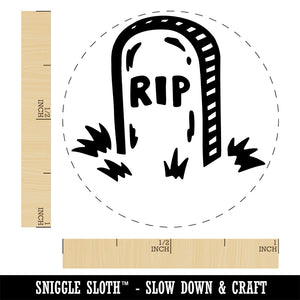 RIP Headstone Gravestone Tombstone Halloween Self-Inking Rubber Stamp Ink Stamper for Stamping Crafting Planners