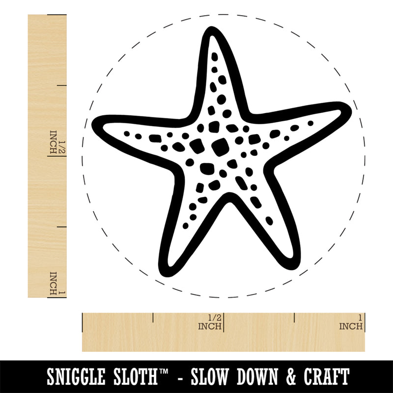 Starfish Sea Star Self-Inking Rubber Stamp Ink Stamper for Stamping Crafting Planners