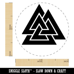 Valknut Symbol Viking Self-Inking Rubber Stamp Ink Stamper for Stamping Crafting Planners