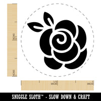 Rounded Rose Flower Self-Inking Rubber Stamp Ink Stamper for Stamping Crafting Planners