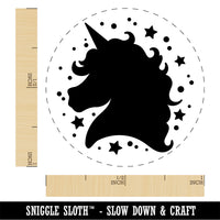 Unicorn Head and Stars Self-Inking Rubber Stamp Ink Stamper for Stamping Crafting Planners