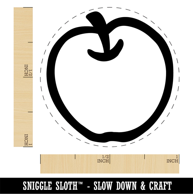 Whole Apple Fruit Self-Inking Rubber Stamp Ink Stamper for Stamping Crafting Planners