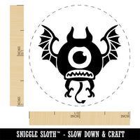 One Eyed Monster Demon with Bat Wings Self-Inking Rubber Stamp Ink Stamper for Stamping Crafting Planners