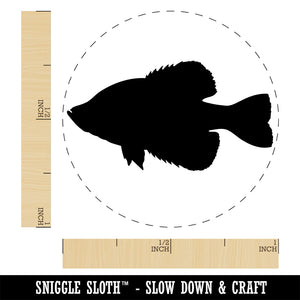 Crappie Fish Silhouette Self-Inking Rubber Stamp Ink Stamper for Stamping Crafting Planners