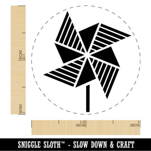 Striped Pinwheel Self-Inking Rubber Stamp Ink Stamper for Stamping Crafting Planners