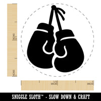 Pair of Boxing Gloves Hanging Self-Inking Rubber Stamp Ink Stamper for Stamping Crafting Planners