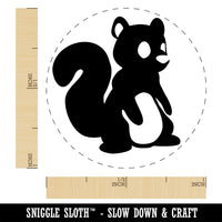 Sitting Squirrel Cartoon Critter Self-Inking Rubber Stamp Ink Stamper for Stamping Crafting Planners