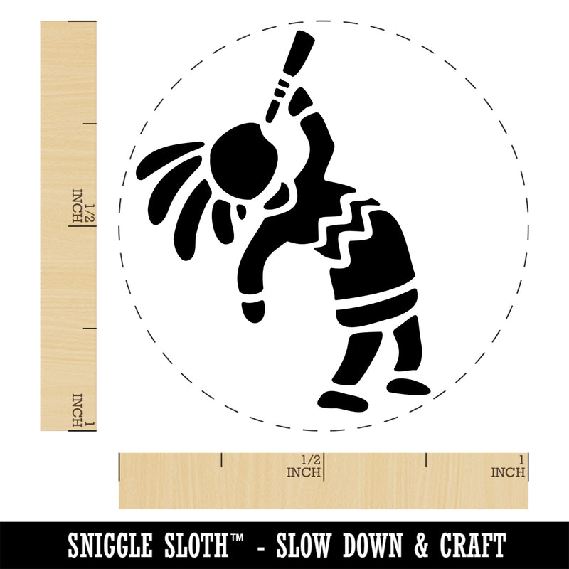 Southwestern Style Tribal Kokopelli Fertility Deity God Self-Inking Rubber Stamp Ink Stamper for Stamping Crafting Planners