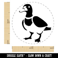 Standing Mallard Duck Self-Inking Rubber Stamp Ink Stamper for Stamping Crafting Planners