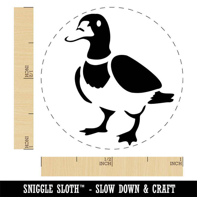 Standing Mallard Duck Self-Inking Rubber Stamp Ink Stamper for Stamping Crafting Planners