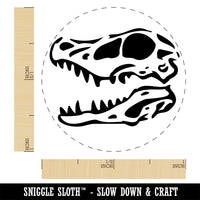 Velociraptor Skull Dinosaur Fossil Bone Self-Inking Rubber Stamp Ink Stamper for Stamping Crafting Planners