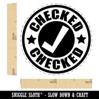 Checked Check Mark Teacher School Self-Inking Rubber Stamp Ink Stamper for Stamping Crafting Planners