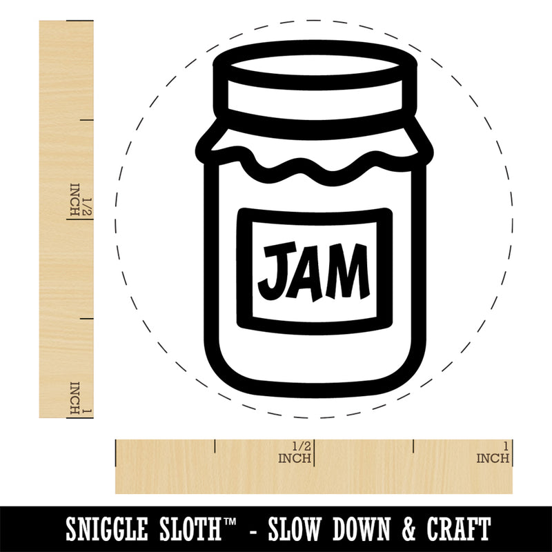 Jar of Jam Jelly Canning Self-Inking Rubber Stamp Ink Stamper for Stamping Crafting Planners