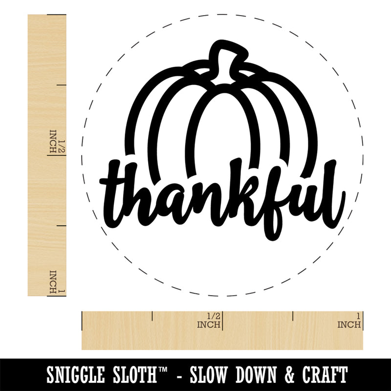 Thankful Pumpkin Thanksgiving Autumn Self-Inking Rubber Stamp Ink Stamper for Stamping Crafting Planners