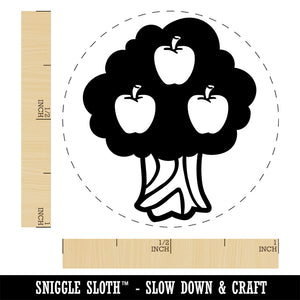 Apple Tree Fall Autumn Self-Inking Rubber Stamp Ink Stamper for Stamping Crafting Planners