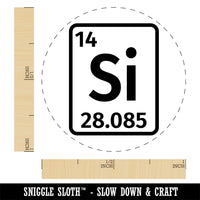 Silicon Periodic Table of Elements Science Chemistry Self-Inking Rubber Stamp Ink Stamper for Stamping Crafting Planners