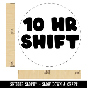 10 Hour Work Shift Self-Inking Rubber Stamp Ink Stamper for Stamping Crafting Planners