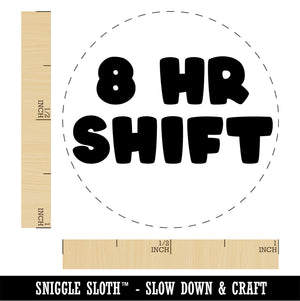 8 Hour Work Shift Self-Inking Rubber Stamp Ink Stamper for Stamping Crafting Planners