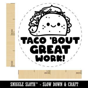 Taco 'Bout Great Work Teacher Student Self-Inking Rubber Stamp Ink Stamper for Stamping Crafting Planners