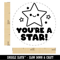 You're A Star Teacher Student Self-Inking Rubber Stamp Ink Stamper for Stamping Crafting Planners