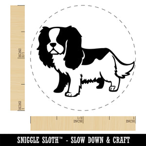 Cartoon Cavalier King Charles Spaniel Dog Pet Self-Inking Rubber Stamp Ink Stamper for Stamping Crafting Planners
