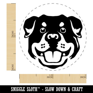 Rottweiler Head Dog Pet Self-Inking Rubber Stamp Ink Stamper for Stamping Crafting Planners