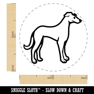 Speedy Lanky Greyhound Dog Self-Inking Rubber Stamp Ink Stamper for Stamping Crafting Planners