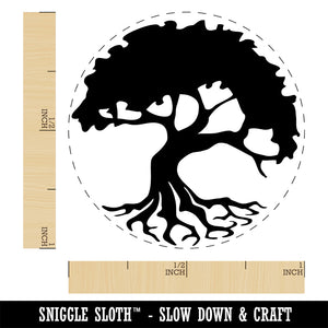 Swampy Mangrove Tree with Roots Self-Inking Rubber Stamp Ink Stamper for Stamping Crafting Planners