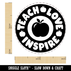 Teach Love Inspire Self-Inking Rubber Stamp Ink Stamper for Stamping Crafting Planners