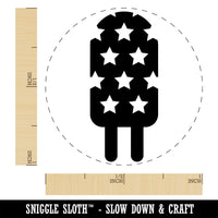 Patriotic Summer Popsicle Ice Cream July 4th Self-Inking Rubber Stamp Ink Stamper for Stamping Crafting Planners