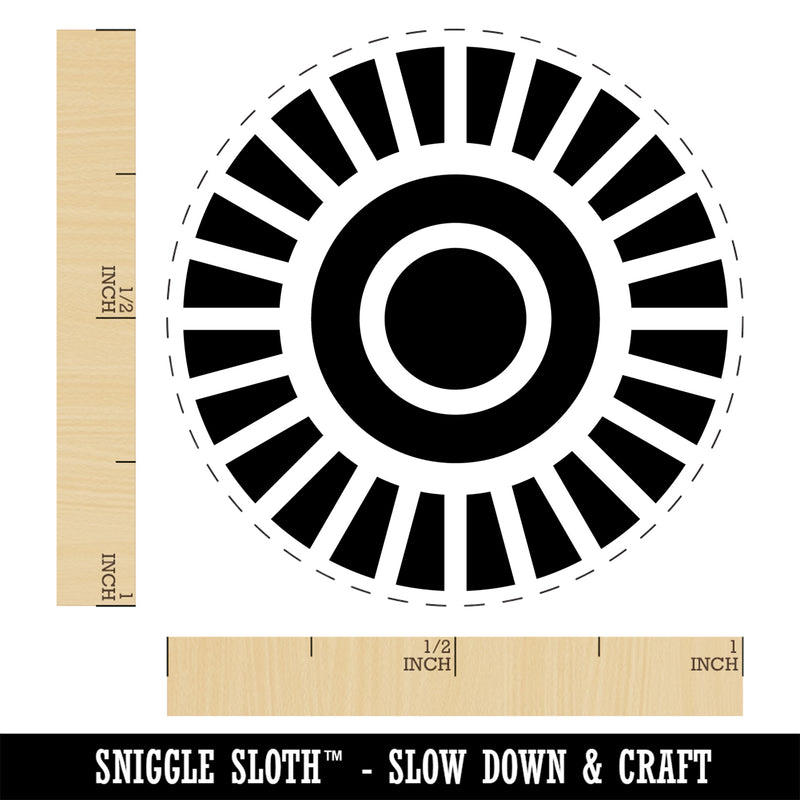 Scandinavian Abstract Sunflower Self-Inking Rubber Stamp Ink Stamper for Stamping Crafting Planners