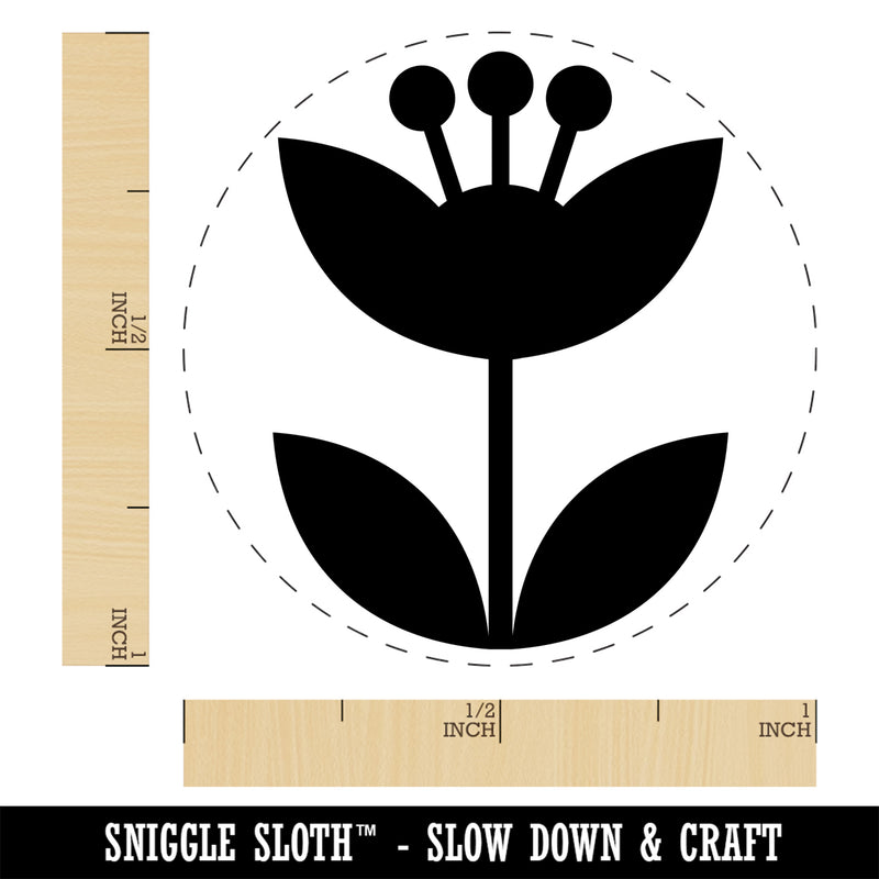 Scandinavian Tulip Self-Inking Rubber Stamp Ink Stamper for Stamping Crafting Planners